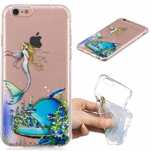 For iPhone 6 Plus 3D Pattern Transparent TPU Case(Mermaid)