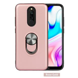 For Xiaomi Redmi 8  360 Rotary Multifunctional Stent PC+TPU Case with Magnetic Invisible Holder(Rose Gold)
