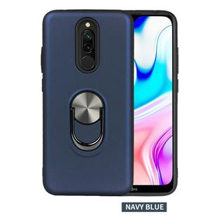 For Xiaomi Redmi 8  360 Rotary Multifunctional Stent PC+TPU Case with Magnetic Invisible Holder(Navy Blue)