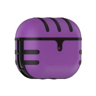 For Apple AirPods Pro Cat Texture Bluetooth Headphone PC Spray Oil Feel TPU Protective Case(Violet)