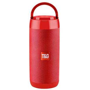 T&G TG113C Column Portable Bluetooth Mini Speaker FM Radio Waterproof Subwoofer Phone Holder Wireless Loundpeakers(Red)