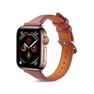 For Apple Watch 3 / 2 / 1 Generations 42mm Universal Thin Leather Watch Band(Crazy Horse Brown)