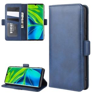 For Xiaomi Mi CC9 Pro/Note 10/Note 10 Pro Dual-side Magnetic Buckle Horizontal Flip Leather Case with Holder & Card Slots & Wallet(Dark Blue)
