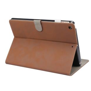 For iPad 10.2 2021 / 2020 / 2019 ENKAY Stand Folio Cover Leather Smart Case with Auto Sleep / Wake-up Function(Brown)