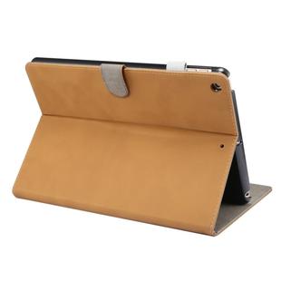 For iPad 10.2 2021 / 2020 / 2019 ENKAY Stand Folio Cover Leather Smart Case with Auto Sleep / Wake-up Function(Light Brown)