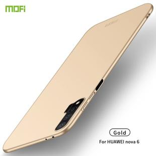 For Huawei Nova 6 MOFI Frosted PC Ultra-thin Hard Case(Gold)