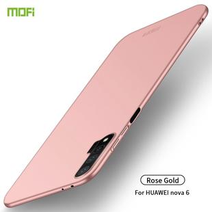 For Huawei Nova 6 MOFI Frosted PC Ultra-thin Hard Case(Rose Gold)