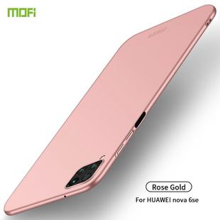 For Huawei Nova 6 SE MOFI Frosted PC Ultra-thin Hard Case(Rose Gold)