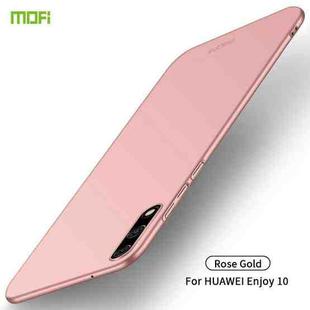 For Huawei Enjoy 10 MOFI Frosted PC Ultra-thin Hard Case(Rose Gold)
