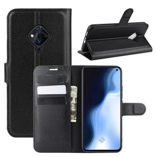 For Vivo S5 Litchi Texture Horizontal Flip Protective Case with Holder & Card Slots & Wallet(Black)