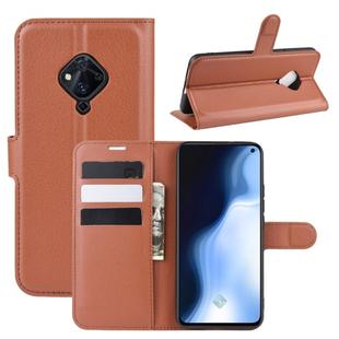 For Vivo S5 Litchi Texture Horizontal Flip Protective Case with Holder & Card Slots & Wallet(Brown)