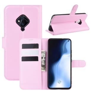 For Vivo S5 Litchi Texture Horizontal Flip Protective Case with Holder & Card Slots & Wallet(Pink)