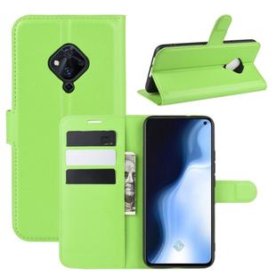 For Vivo S5 Litchi Texture Horizontal Flip Protective Case with Holder & Card Slots & Wallet(Green)