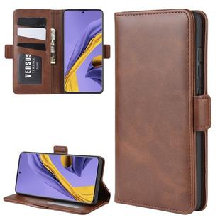 For Galaxy A51 (4G) Dual-side Magnetic Buckle Horizontal Flip Leather Case with Holder & Card Slots & Wallet(Brown)