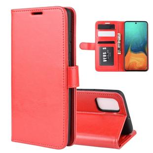 For Galaxy A71 R64 Texture Single Horizontal Flip Protective Case with Holder & Card Slots & Wallet& Photo Frame(Red)
