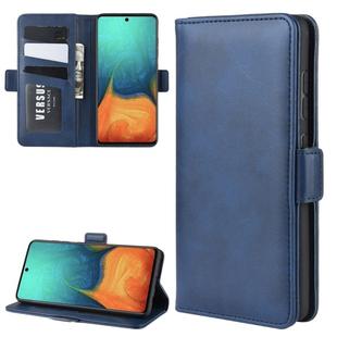 For Galaxy A71 Dual-side Magnetic Buckle Horizontal Flip Leather Case with Holder & Card Slots & Wallet(Dark Blue)