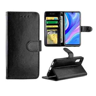 Huawei Enjoy 10 Crazy Horse Texture Leather Horizontal Flip Protective Case with Holder & Card Slots & Wallet & Photo Frame(Black)