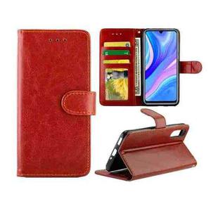 Huawei Enjoy 10 Crazy Horse Texture Leather Horizontal Flip Protective Case with Holder & Card Slots & Wallet & Photo Frame(Brown)