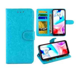 For Xiaomi Redmi 8/Redmi 8A Crazy Horse Texture Leather Horizontal Flip Protective Case with Holder & Card Slots & Wallet & Photo Frame(Baby Blue)