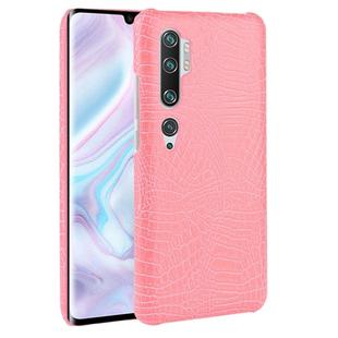 For Xiaomi Mi Note 10/Note10 Pro/CC9 Pro Shockproof Crocodile Texture PC + PU Case(Pink)