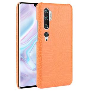 For Xiaomi Mi Note 10/Note10 Pro/CC9 Pro Shockproof Crocodile Texture PC + PU Case(Orange)