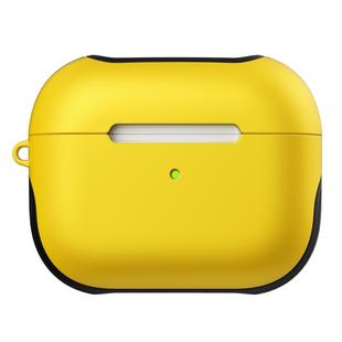 For Apple AirPods Pro Glossy PC Bluetooth Headphone Protective Case(Yellow)