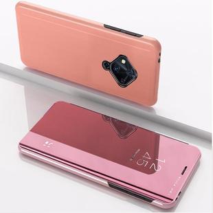 For Vivo S5 Plated Mirror Horizontal Flip Leather Case with Holder(Rose Gold)