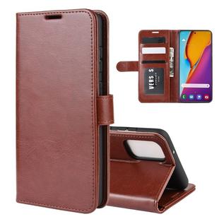 For Galaxy S20+ R64 Texture Single Horizontal Flip Protective Case with Holder & Card Slots & Wallet& Photo Frame(Brown)