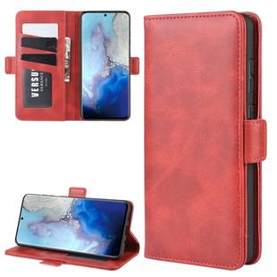 For Galaxy S20 Dual-side Magnetic Buckle Horizontal Flip Leather Case with Holder & Card Slots & Wallet(Red)