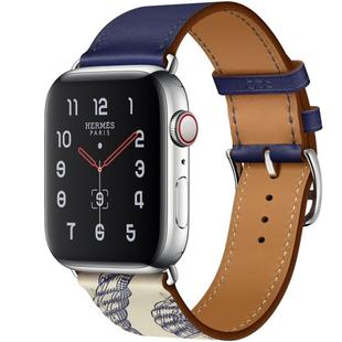 For Apple Watch 3 / 2 / 1 Generation 38mm Universal Silk Screen Psingle-ring Watch Band(Blue)