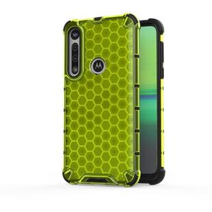 For Motorola Moto G8 Plus Shockproof Honeycomb PC + TPU Case(Green)