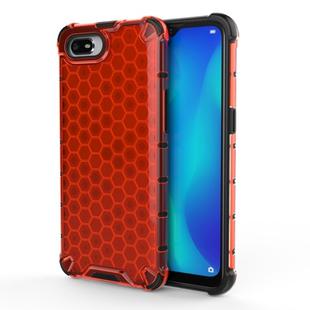 For OPPO Realme C2 Shockproof Honeycomb PC + TPU Case(Red)