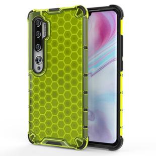 For Xiaomi Mi Note10 Shockproof Honeycomb PC + TPU Case(Green)
