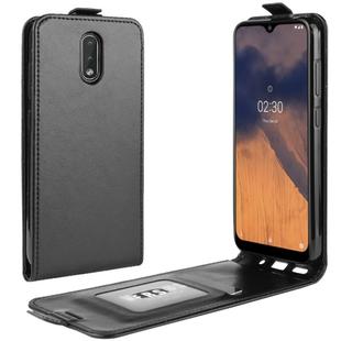 For Nokia 2.3  R64 Texture Single Vertical Flip Leather Protective Case with Card Slots & Photo Frame(Black)