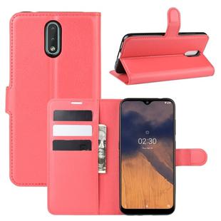 For Nokia 2.3  Litchi Texture Horizontal Flip Protective Case with Holder & Card Slots & Wallet(Red)