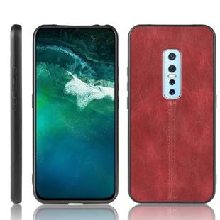For Vivo V17 Pro Shockproof Sewing Cow Pattern Skin PC + PU + TPU Case(Red)