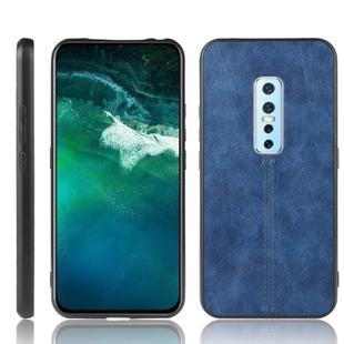 For Vivo V17 Pro Shockproof Sewing Cow Pattern Skin PC + PU + TPU Case(Blue)