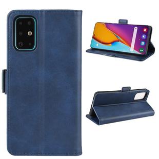 For Galaxy S20+ Dual-side Magnetic Buckle Horizontal Flip Leather Case with Holder & Card Slots & Wallet(Blue)