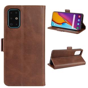For Galaxy S20+ ual-side Magnetic Buckle Horizontal Flip Leather Case with Holder & Card Slots & Wallet(Brown)