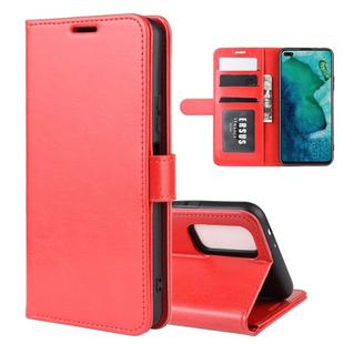 For Huawei Honor V30/V30 Pro R64 Texture Single Horizontal Flip Protective Case with Holder & Card Slots & Wallet& Photo Frame(Red)