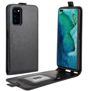 For Huawei Honor V30/V30 Pro  R64 Texture Single Vertical Flip Leather Protective Case with Card Slots & Photo Frame(Black)