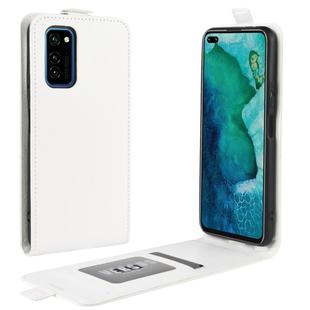 For Huawei Honor V30/V30 Pro  R64 Texture Single Vertical Flip Leather Protective Case with Card Slots & Photo Frame(White)