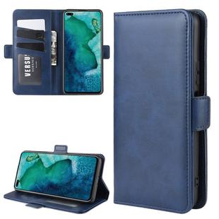For Huawei Honor V30/V30 Pro Dual-side Magnetic Buckle Horizontal Flip Leather Case with Holder & Card Slots & Wallet(Dark Blue)