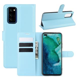 For Huawei Honor V30/V30 Pro Litchi Texture Horizontal Flip Protective Case with Holder & Card Slots & Wallet(Blue)