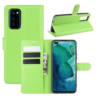 For Huawei Honor V30/V30 Pro Litchi Texture Horizontal Flip Protective Case with Holder & Card Slots & Wallet(Green)