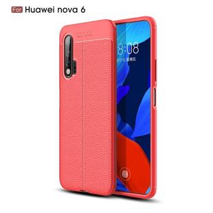 For Huawei Nova 6 Litchi Texture TPU Shockproof Case(Red)