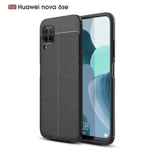 For Huawei Nova 6 SE Litchi Texture TPU Shockproof Case(Black)