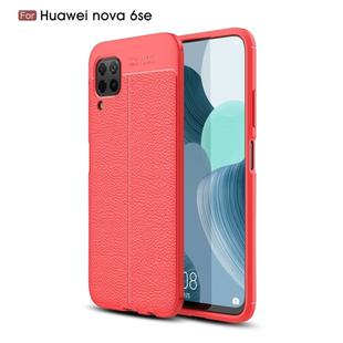 For Huawei Nova 6 SE Litchi Texture TPU Shockproof Case(Red)