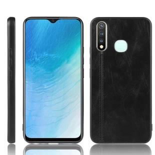 For Vivo Y19 Shockproof Sewing Cow Pattern Skin PC + PU + TPU Case(Black)