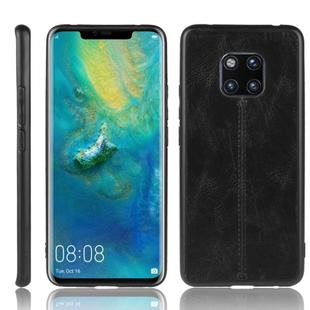 For Huawei Mate 20 Pro Shockproof Sewing Cow Pattern Skin PC + PU + TPU Case(Black)
